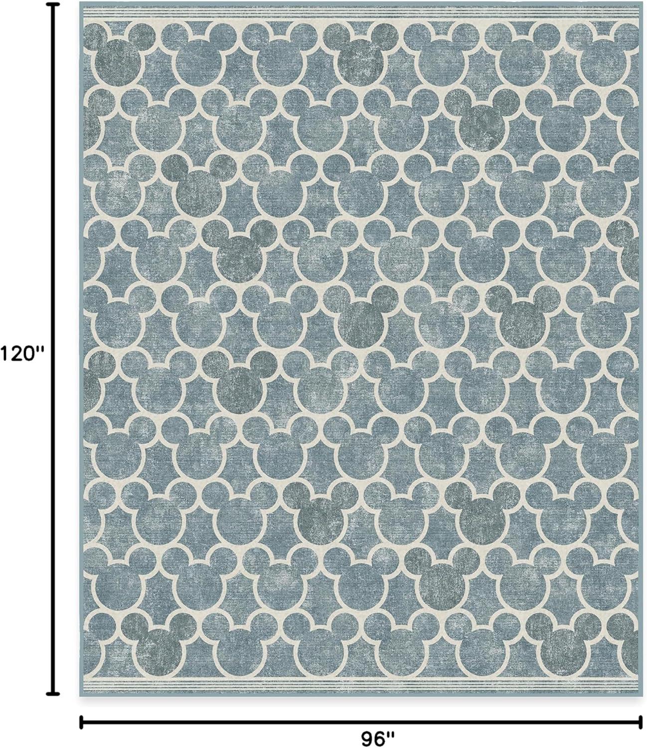 imageRUGGABLE x Disney Washable Area Rug Trellis Blue 3x5 StainResistant NonSlip Small Machine Washable Rugs for Living Room Bedroom Hallway Entryway ampamp Officewith Standard PadMickey Trellis Blue Standard Pad