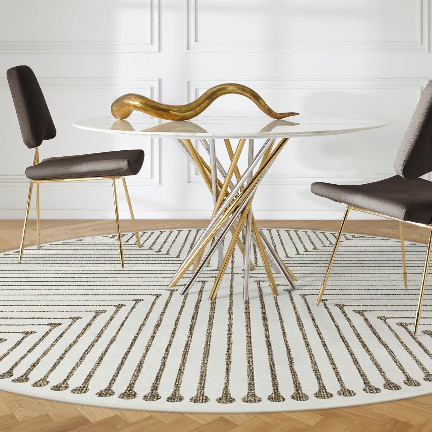 imageRUGGABLE x Jonathan Adler Machine Washable Modern Runner Rug Inkdrop Camel ampamp Ivory 25x7 StainResistant NonSlip Washable Rug for Hallway Entryway Living Room ampamp Kitchenwith Standard PadInkdrop Camel Ivory Cushioned Pad