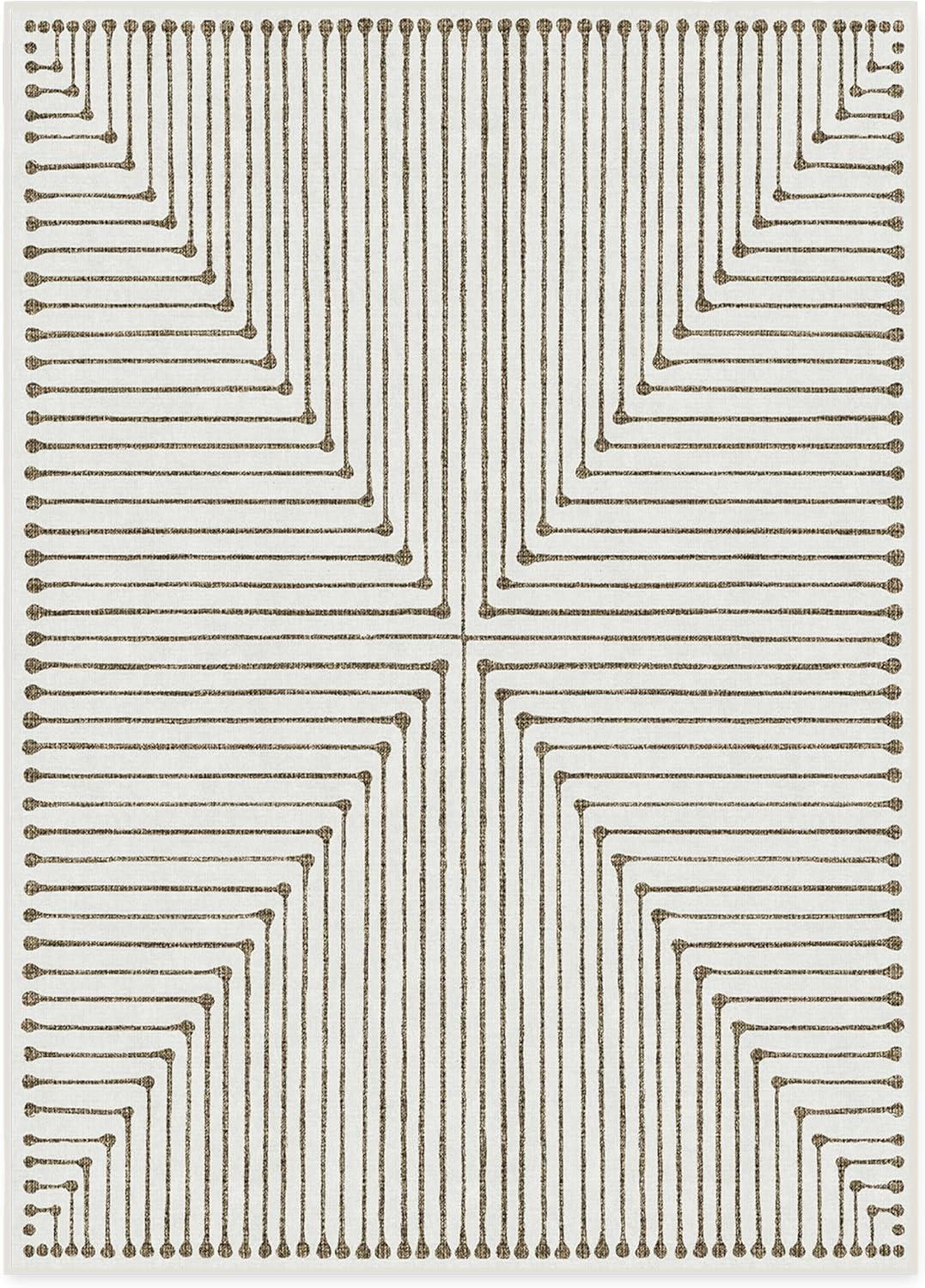 imageRUGGABLE x Jonathan Adler Machine Washable Modern Runner Rug Inkdrop Camel ampamp Ivory 25x7 StainResistant NonSlip Washable Rug for Hallway Entryway Living Room ampamp Kitchenwith Standard PadInkdrop Camel Ivory Cushioned Pad