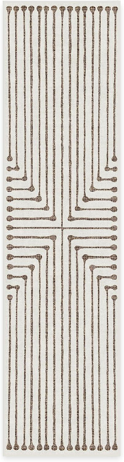 imageRUGGABLE x Jonathan Adler Machine Washable Modern Runner Rug Inkdrop Camel ampamp Ivory 25x7 StainResistant NonSlip Washable Rug for Hallway Entryway Living Room ampamp Kitchenwith Standard PadInkdrop Camel Ivory Cushioned Pad