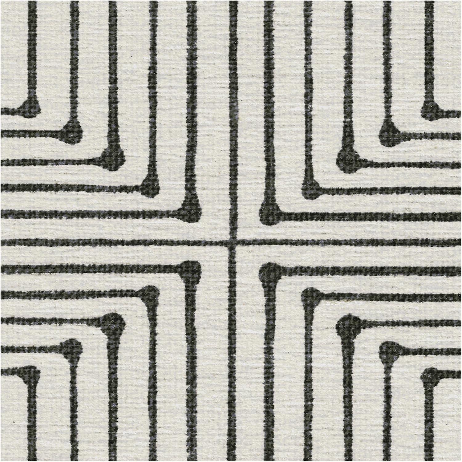 imageRUGGABLE x Jonathan Adler Machine Washable Modern Runner Rug Inkdrop Camel ampamp Ivory 25x7 StainResistant NonSlip Washable Rug for Hallway Entryway Living Room ampamp Kitchenwith Standard PadInkdrop Black Ivory Standard Pad