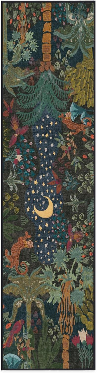 imageRUGGABLE x Justina Blakeney Machine Washable Area Rug Josephine Midnight 4x6 StainResistant NonSlip Medium Rugs for Living Room Bedroom Hallway Entryway ampamp Officewith Standard PadJosephine Midnight Standard Pad