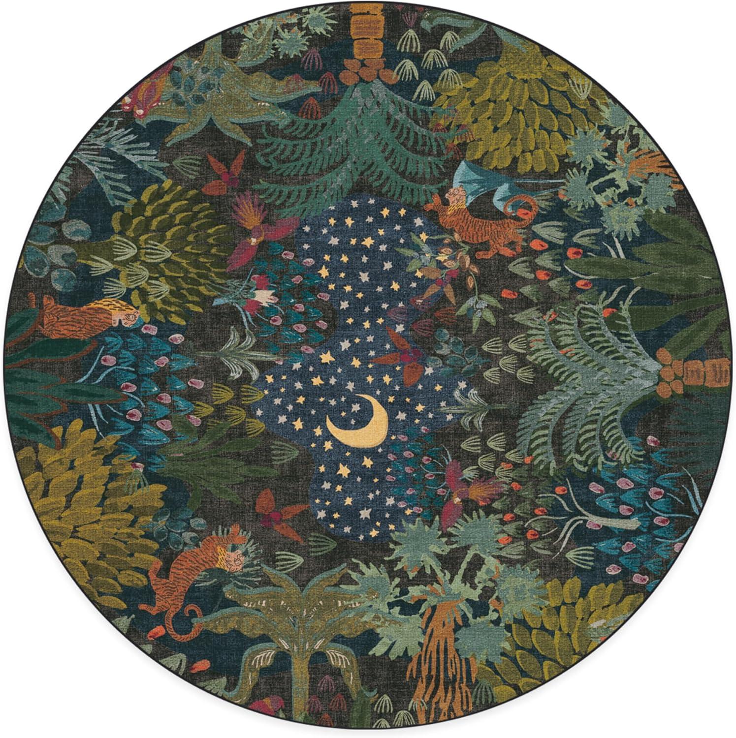 imageRUGGABLE x Justina Blakeney Machine Washable Area Rug Josephine Midnight 4x6 StainResistant NonSlip Medium Rugs for Living Room Bedroom Hallway Entryway ampamp Officewith Standard PadJosephine Midnight Standard Pad