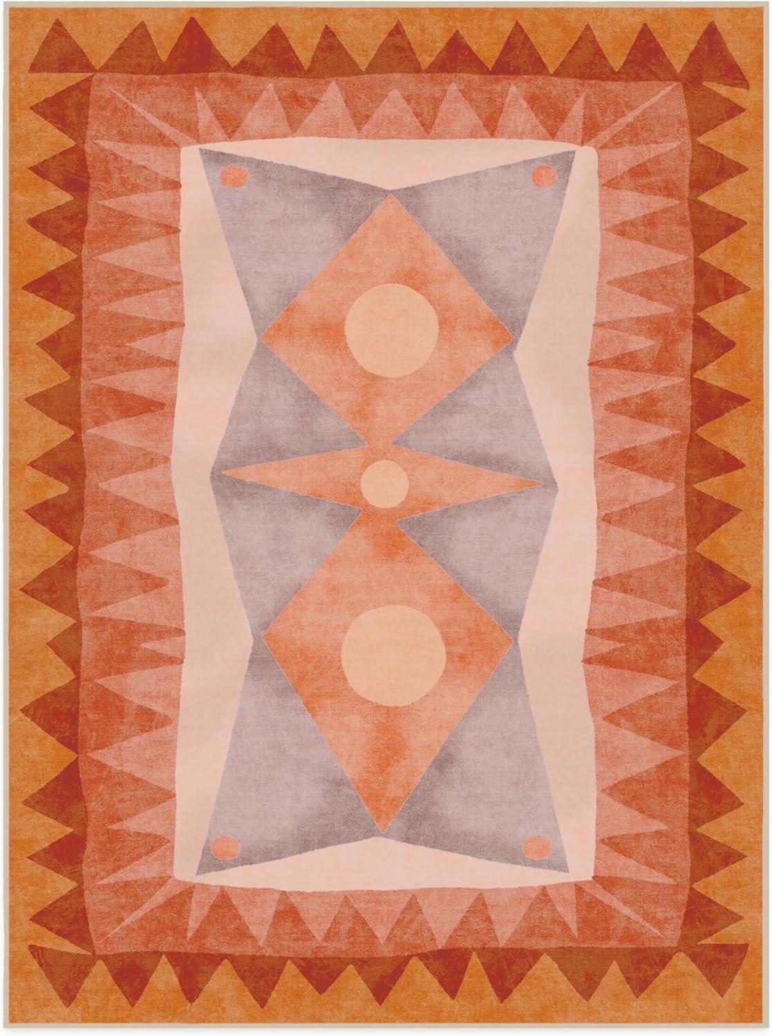 imageRUGGABLE x Justina Blakeney Machine Washable Area Rug Josephine Midnight 4x6 StainResistant NonSlip Medium Rugs for Living Room Bedroom Hallway Entryway ampamp Officewith Standard PadHilma Sunset Cushioned Pad