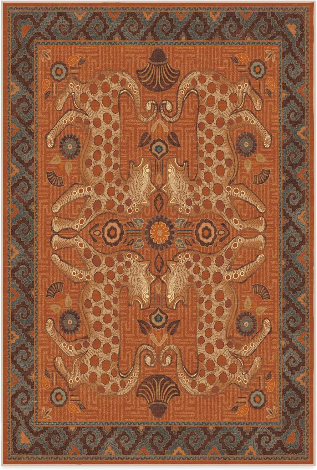 imageRUGGABLE x Justina Blakeney Machine Washable Area Rug Josephine Midnight 4x6 StainResistant NonSlip Medium Rugs for Living Room Bedroom Hallway Entryway ampamp Officewith Standard PadEartha Terracotta Cushioned Pad