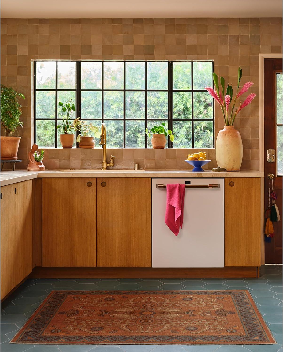 imageRUGGABLE x Justina Blakeney Machine Washable Area Rug Josephine Midnight 4x6 StainResistant NonSlip Medium Rugs for Living Room Bedroom Hallway Entryway ampamp Officewith Standard PadEartha Terracotta Standard Pad