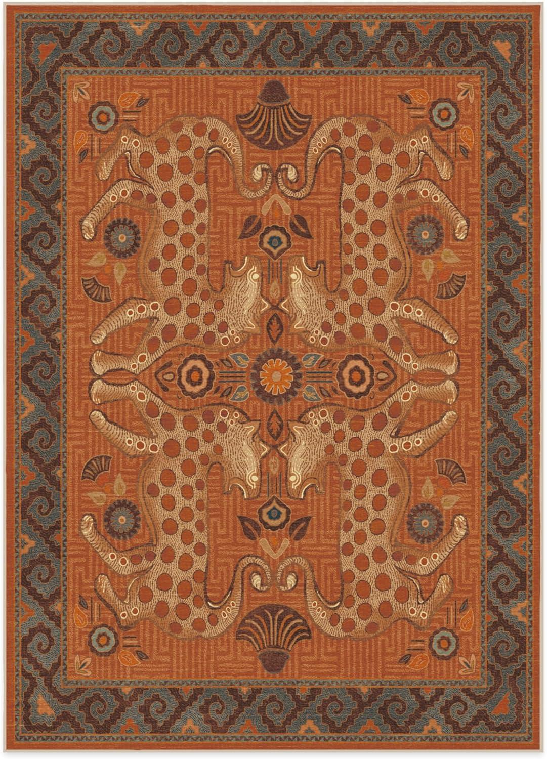 imageRUGGABLE x Justina Blakeney Machine Washable Area Rug Josephine Midnight 4x6 StainResistant NonSlip Medium Rugs for Living Room Bedroom Hallway Entryway ampamp Officewith Standard PadEartha Terracotta Standard Pad