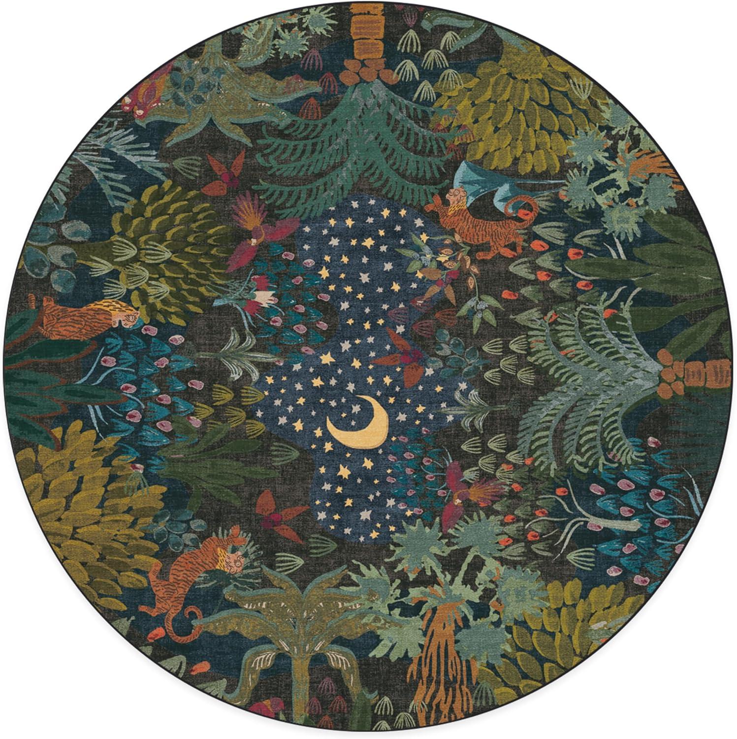 imageRUGGABLE x Justina Blakeney Machine Washable Area Rug Josephine Midnight 4x6 StainResistant NonSlip Medium Rugs for Living Room Bedroom Hallway Entryway ampamp Officewith Standard PadJosephine Midnight Cushioned Pad