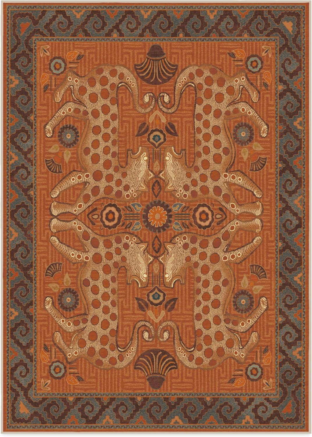 imageRUGGABLE x Justina Blakeney Machine Washable Area Rug Josephine Midnight 4x6 StainResistant NonSlip Medium Rugs for Living Room Bedroom Hallway Entryway ampamp Officewith Standard PadEartha Terracotta Standard Pad