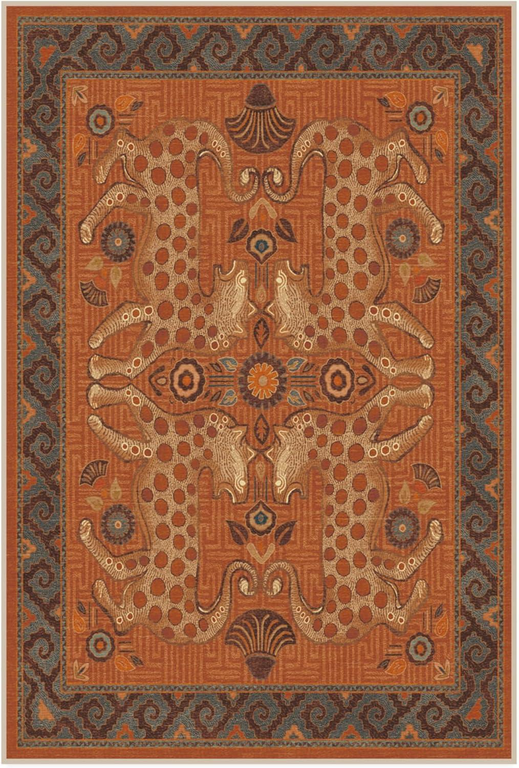 imageRUGGABLE x Justina Blakeney Machine Washable Area Rug Josephine Midnight 4x6 StainResistant NonSlip Medium Rugs for Living Room Bedroom Hallway Entryway ampamp Officewith Standard PadEartha Terracotta Standard Pad