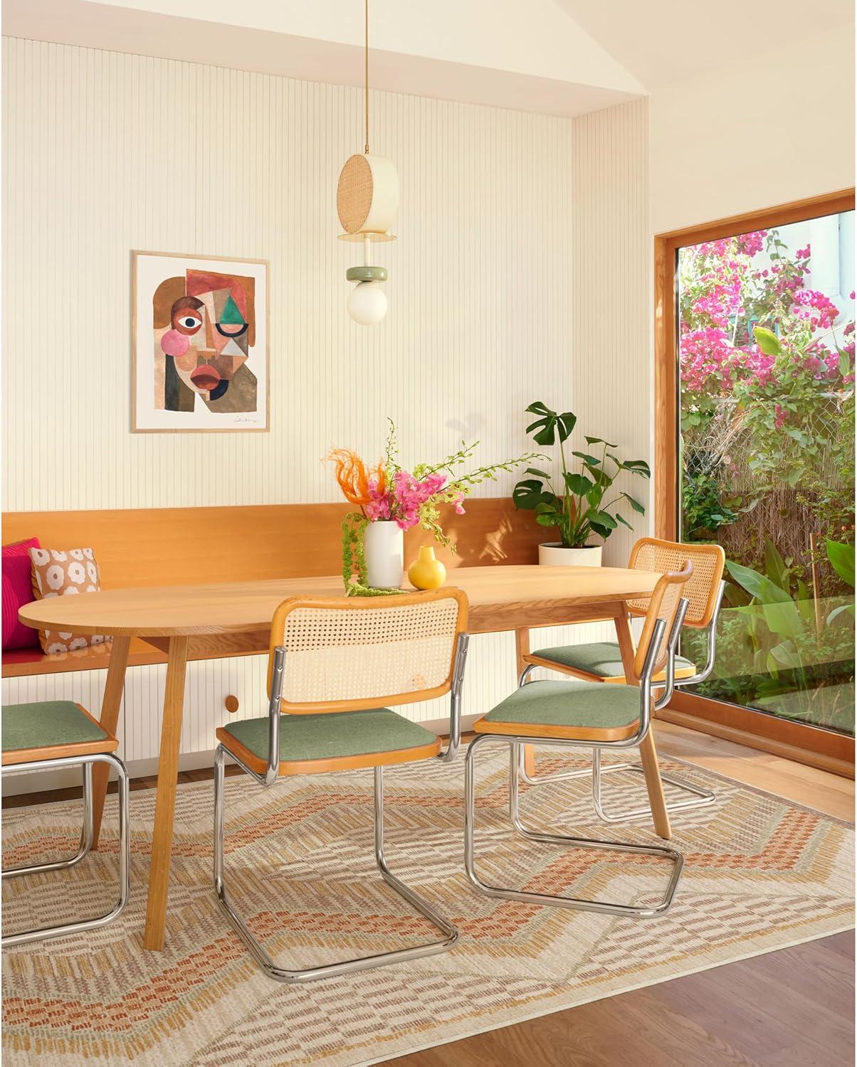 imageRUGGABLE x Justina Blakeney Machine Washable Area Rug Josephine Midnight 4x6 StainResistant NonSlip Medium Rugs for Living Room Bedroom Hallway Entryway ampamp Officewith Standard PadNatural Terra Cushioned Pad