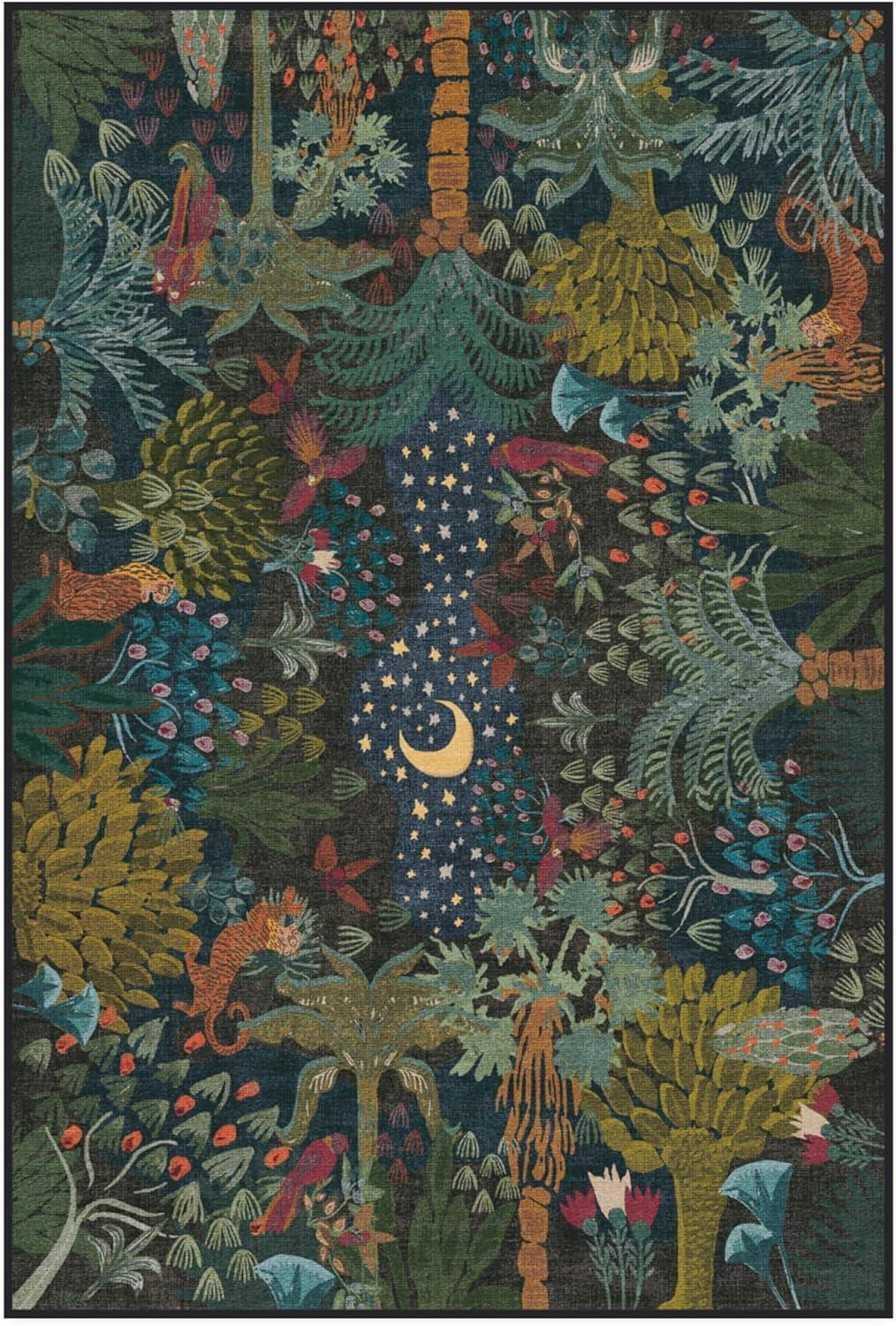 imageRUGGABLE x Justina Blakeney Machine Washable Area Rug Josephine Midnight 4x6 StainResistant NonSlip Medium Rugs for Living Room Bedroom Hallway Entryway ampamp Officewith Standard PadJosephine Midnight Cushioned Pad