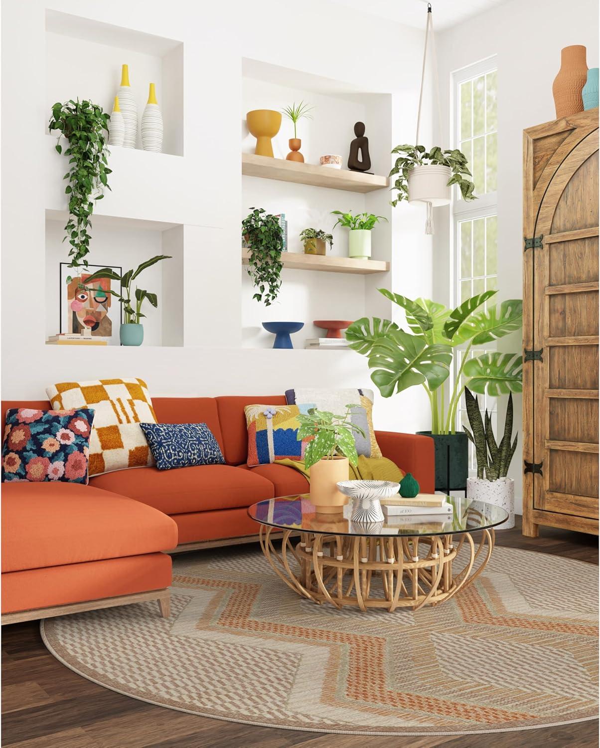 imageRUGGABLE x Justina Blakeney Machine Washable Area Rug Josephine Midnight 4x6 StainResistant NonSlip Medium Rugs for Living Room Bedroom Hallway Entryway ampamp Officewith Standard PadNatural Terra Cushioned Pad