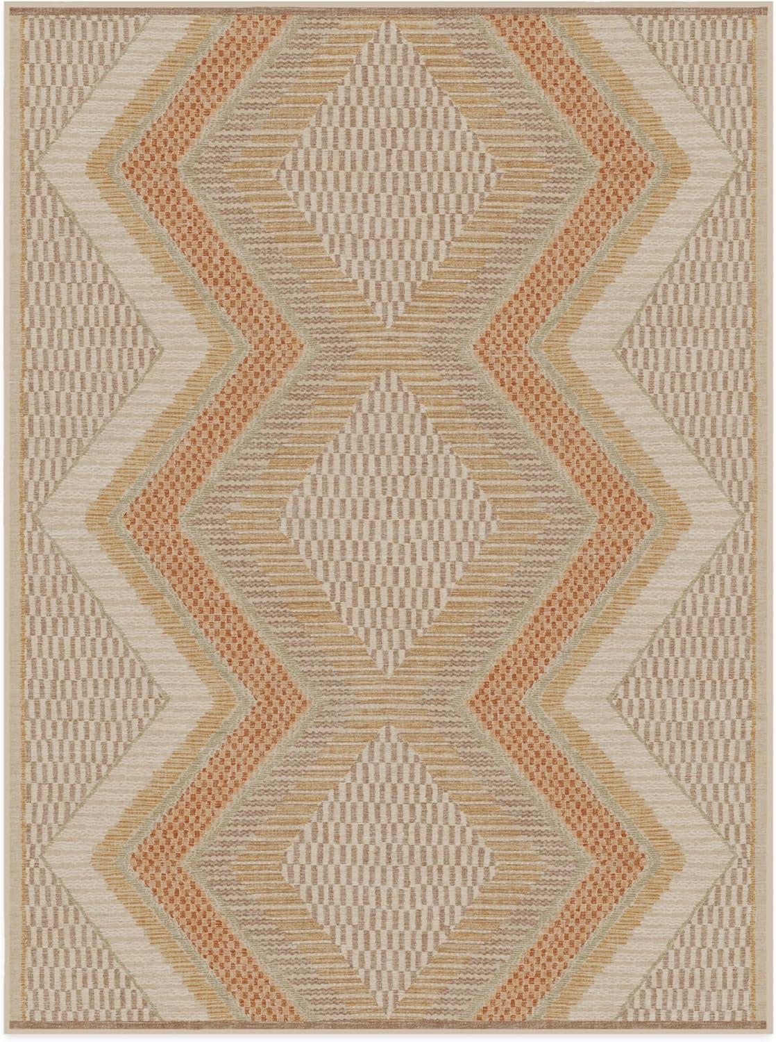 imageRUGGABLE x Justina Blakeney Machine Washable Area Rug Josephine Midnight 4x6 StainResistant NonSlip Medium Rugs for Living Room Bedroom Hallway Entryway ampamp Officewith Standard PadNatural Terra Standard Pad