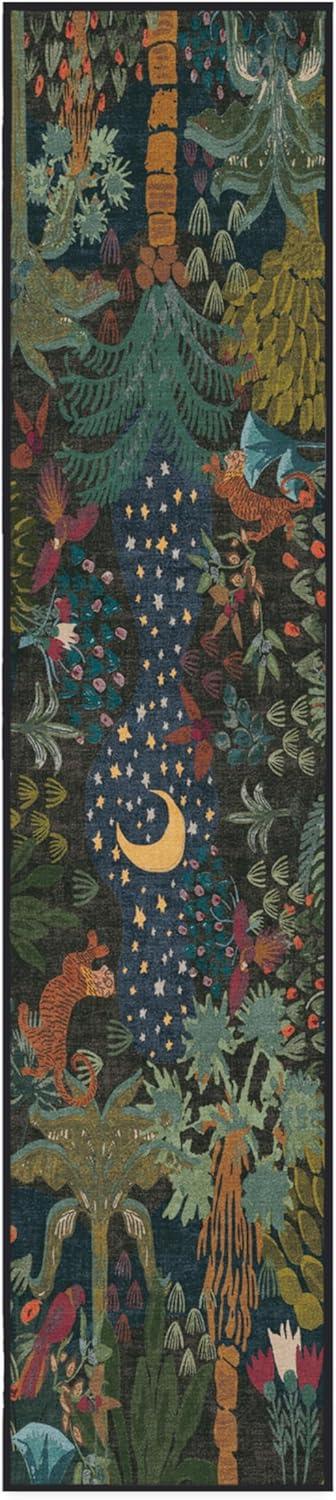 imageRUGGABLE x Justina Blakeney Machine Washable Area Rug Josephine Midnight 4x6 StainResistant NonSlip Medium Rugs for Living Room Bedroom Hallway Entryway ampamp Officewith Standard PadJosephine Midnight Standard Pad