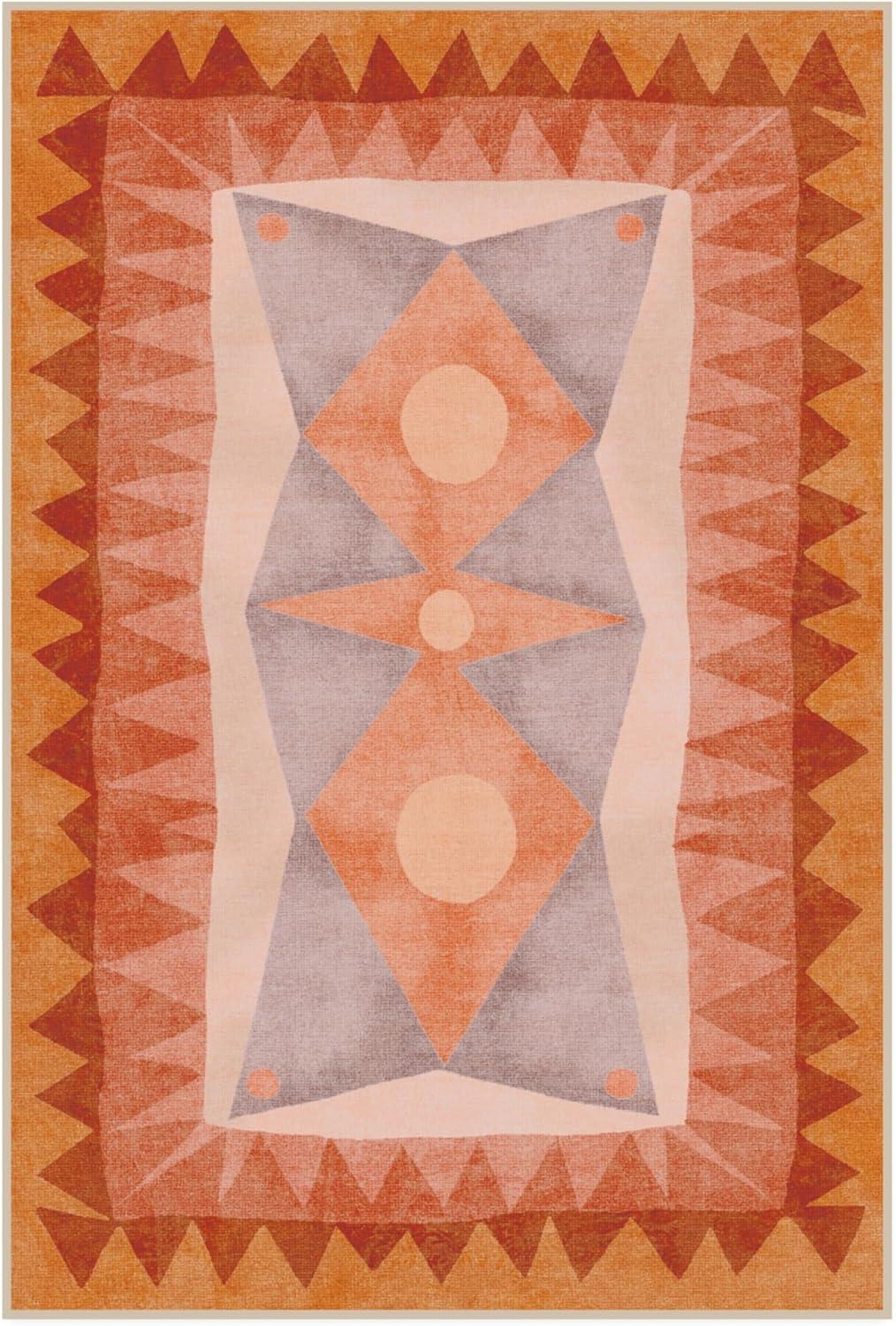 imageRUGGABLE x Justina Blakeney Machine Washable Area Rug Josephine Midnight 4x6 StainResistant NonSlip Medium Rugs for Living Room Bedroom Hallway Entryway ampamp Officewith Standard PadHilma Sunset Cushioned Pad