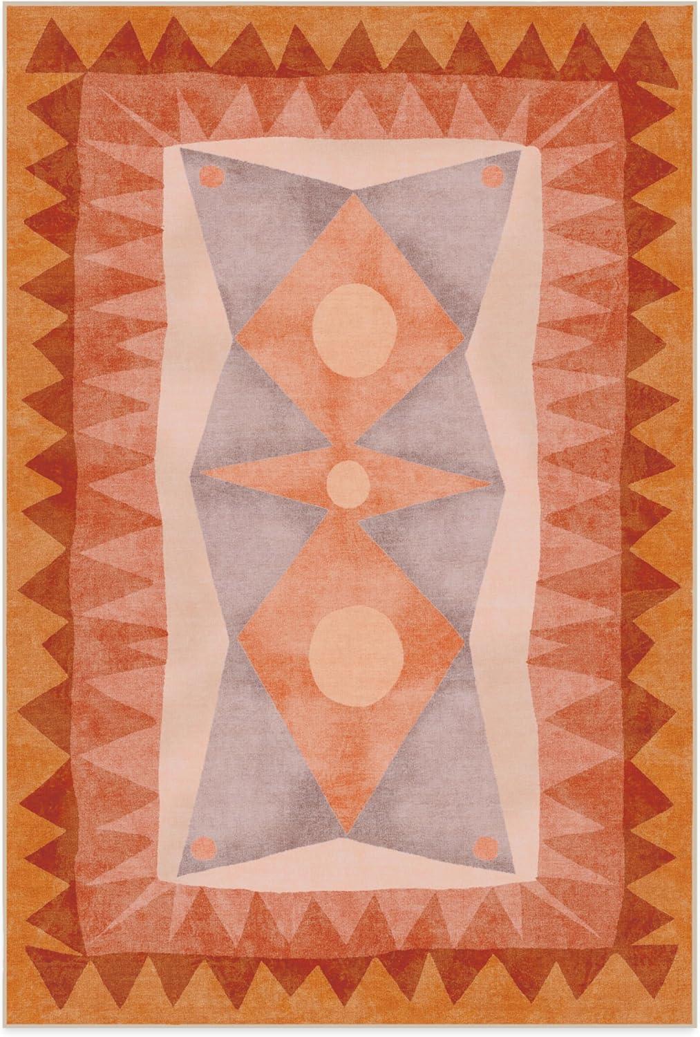 imageRUGGABLE x Justina Blakeney Machine Washable Area Rug Josephine Midnight 4x6 StainResistant NonSlip Medium Rugs for Living Room Bedroom Hallway Entryway ampamp Officewith Standard PadHilma Sunset Cushioned Pad