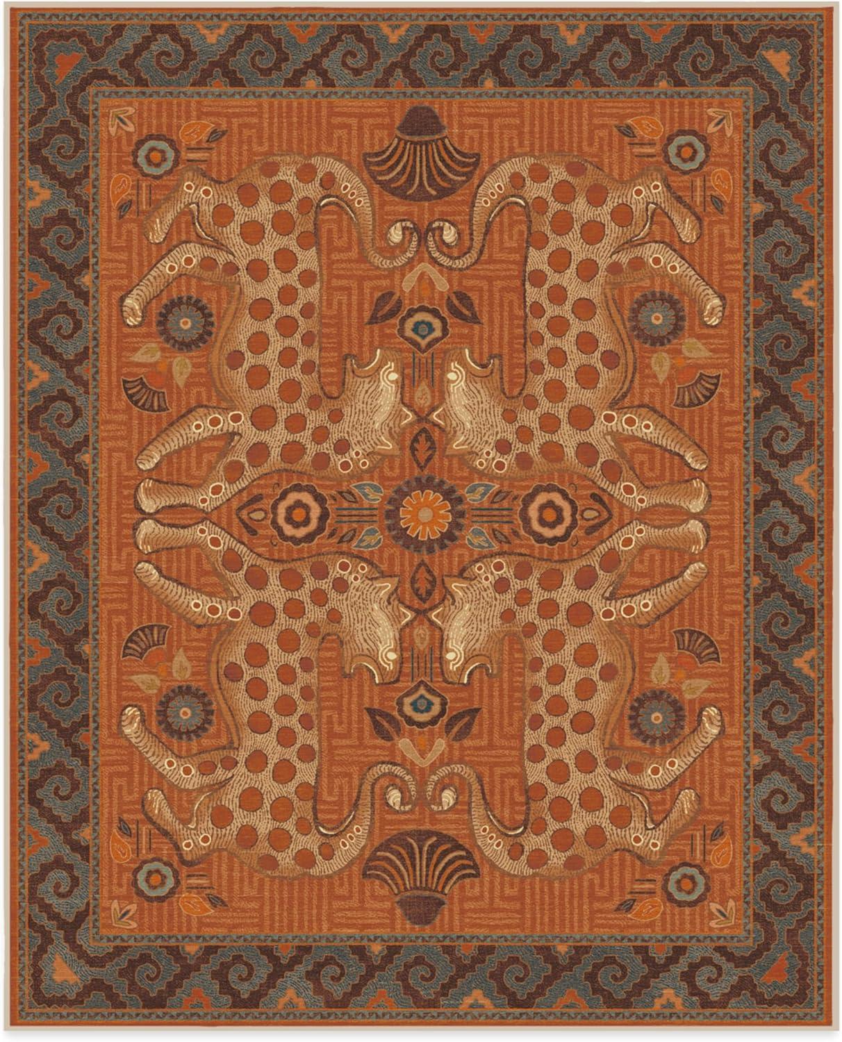 imageRUGGABLE x Justina Blakeney Machine Washable Area Rug Josephine Midnight 4x6 StainResistant NonSlip Medium Rugs for Living Room Bedroom Hallway Entryway ampamp Officewith Standard PadEartha Terracotta Standard Pad
