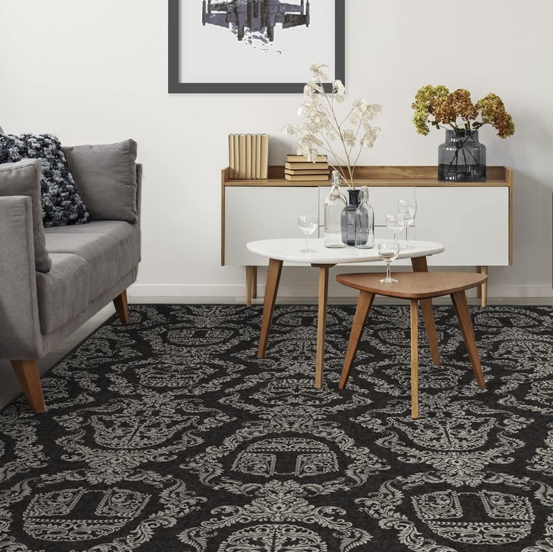 imageRUGGABLE x Star Wars Washable Area Rug Grogu Trellis Ash Grey 3x5 StainResistant NonSlip Small Machine Washable Rugs for Living Room Bedroom Hallway Entryway ampamp Officewith Standard PadDark Side Damask Black Standard Pad