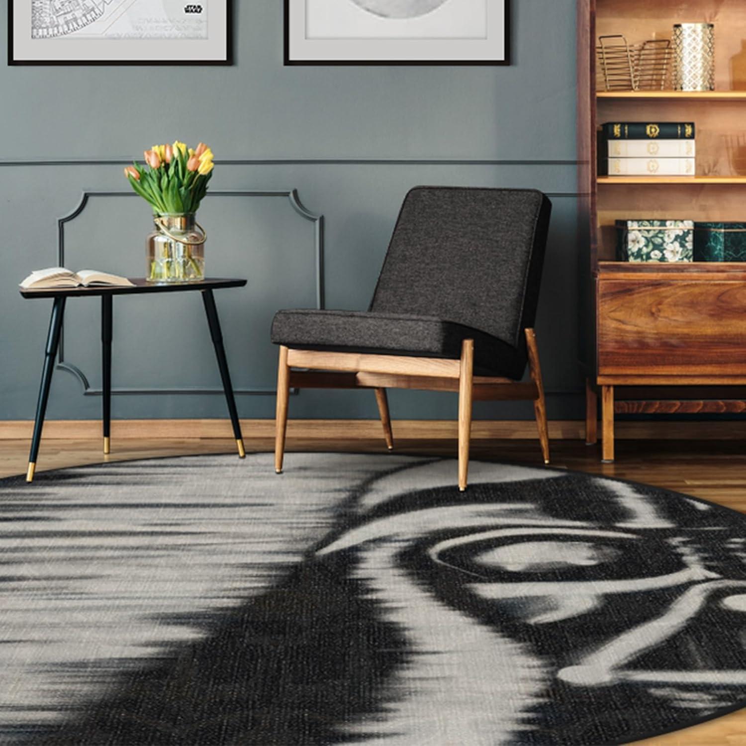 imageRUGGABLE x Star Wars Washable Area Rug Grogu Trellis Ash Grey 3x5 StainResistant NonSlip Small Machine Washable Rugs for Living Room Bedroom Hallway Entryway ampamp Officewith Standard PadDarth Vader Black Cushioned Pad