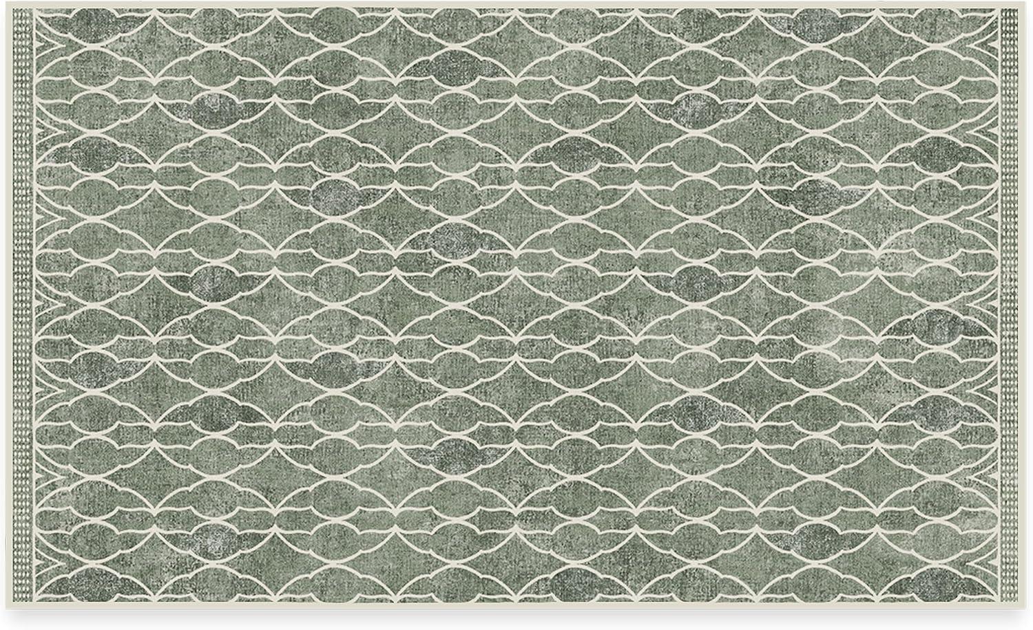 imageRUGGABLE x Star Wars Washable Area Rug Grogu Trellis Ash Grey 3x5 StainResistant NonSlip Small Machine Washable Rugs for Living Room Bedroom Hallway Entryway ampamp Officewith Standard PadGrogu Trellis Sage Green Standard Pad