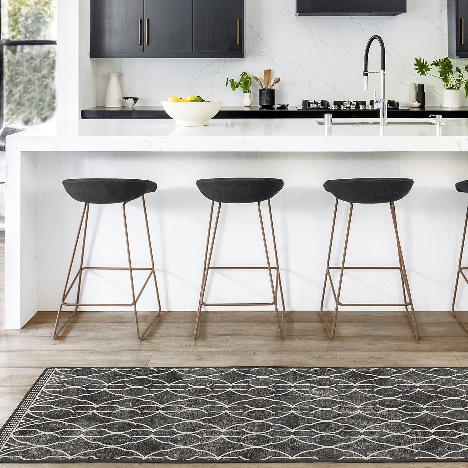 imageRUGGABLE x Star Wars Washable Area Rug Grogu Trellis Ash Grey 3x5 StainResistant NonSlip Small Machine Washable Rugs for Living Room Bedroom Hallway Entryway ampamp Officewith Standard PadGrogu Trellis Black Cushioned Pad