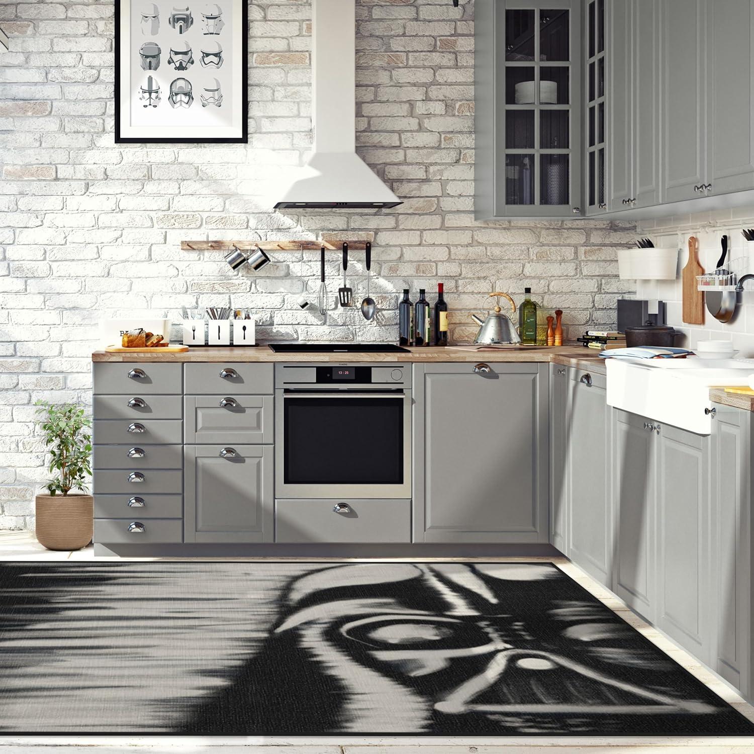 imageRUGGABLE x Star Wars Washable Area Rug Grogu Trellis Ash Grey 3x5 StainResistant NonSlip Small Machine Washable Rugs for Living Room Bedroom Hallway Entryway ampamp Officewith Standard PadDarth Vader Black Standard Pad