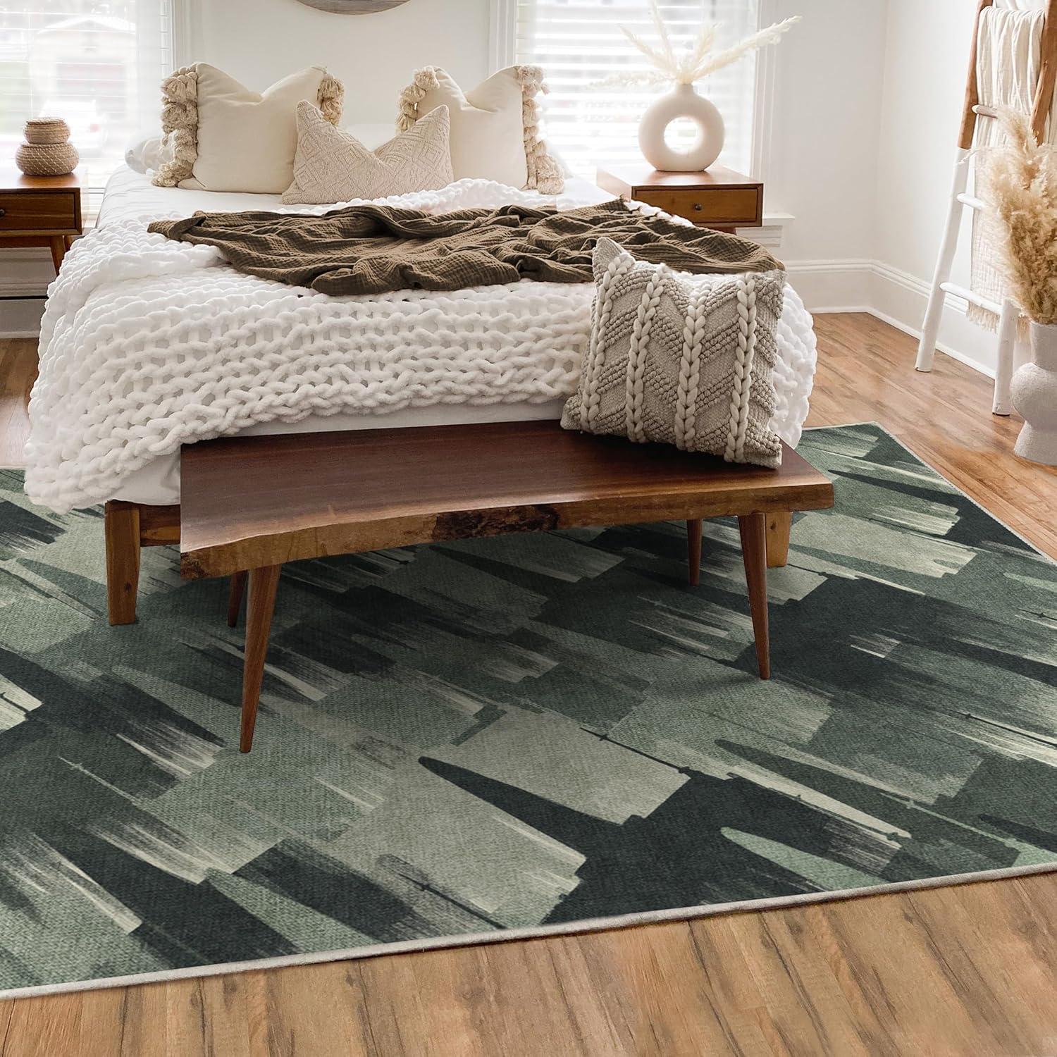 imageRUGGABLE x Star Wars Washable Area Rug Grogu Trellis Ash Grey 3x5 StainResistant NonSlip Small Machine Washable Rugs for Living Room Bedroom Hallway Entryway ampamp Officewith Standard PadC Rogue Squadron Dark Sage Cushioned Pad