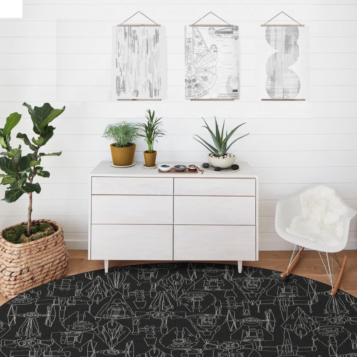 imageRUGGABLE x Star Wars Washable Area Rug Grogu Trellis Ash Grey 3x5 StainResistant NonSlip Small Machine Washable Rugs for Living Room Bedroom Hallway Entryway ampamp Officewith Standard PadArmada Black Standard Pad