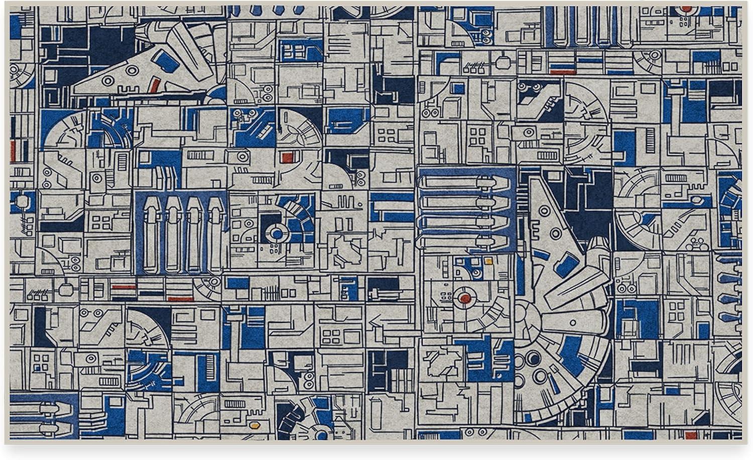 imageRUGGABLE x Star Wars Washable Area Rug Grogu Trellis Ash Grey 3x5 StainResistant NonSlip Small Machine Washable Rugs for Living Room Bedroom Hallway Entryway ampamp Officewith Standard PadSmugglers Geo R2d2 Blue Cushioned Pad
