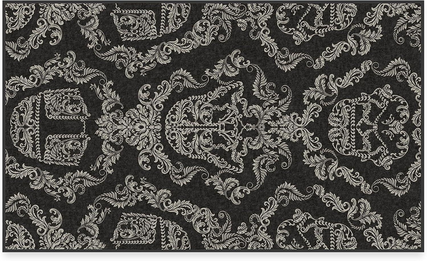 imageRUGGABLE x Star Wars Washable Area Rug Grogu Trellis Ash Grey 3x5 StainResistant NonSlip Small Machine Washable Rugs for Living Room Bedroom Hallway Entryway ampamp Officewith Standard PadDark Side Damask Black Standard Pad