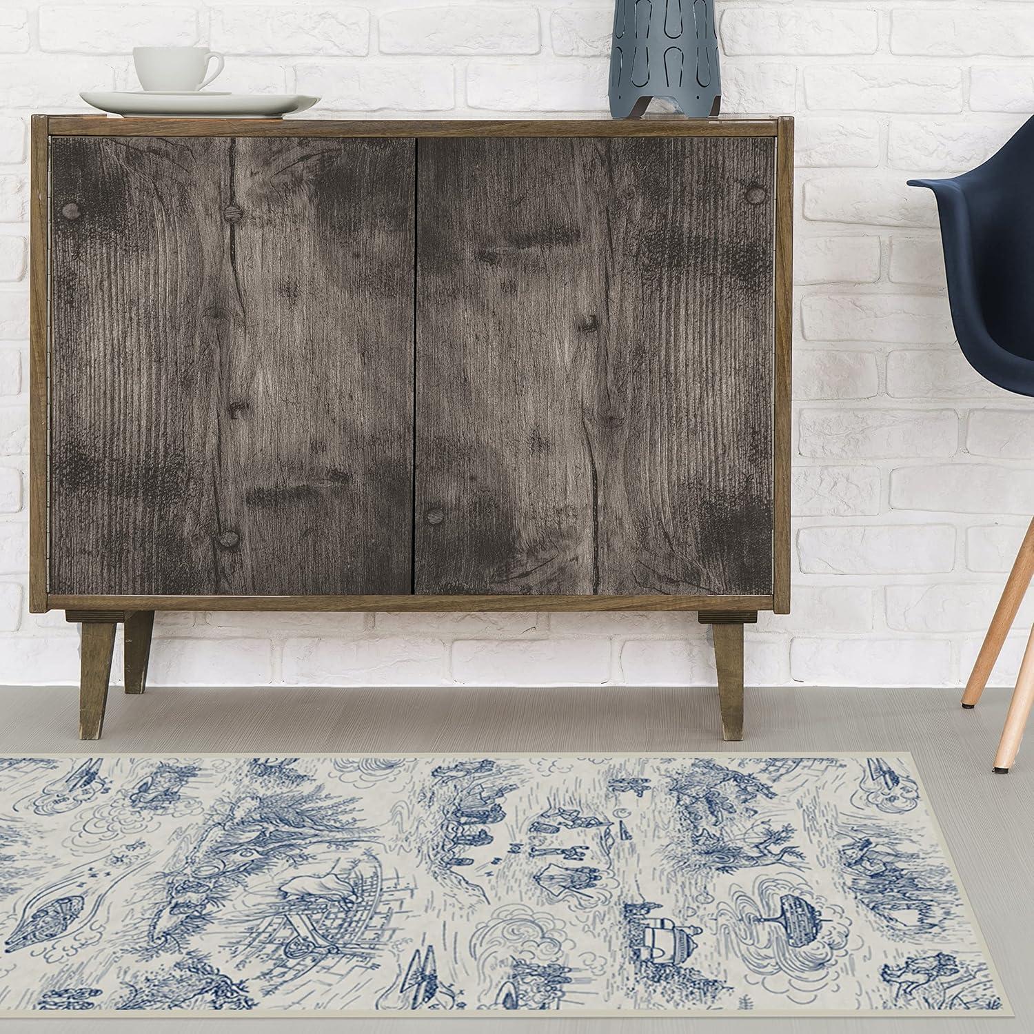 imageRUGGABLE x Star Wars Washable Area Rug Grogu Trellis Ash Grey 3x5 StainResistant NonSlip Small Machine Washable Rugs for Living Room Bedroom Hallway Entryway ampamp Officewith Standard PadEmpire Strikes Back Toile Blue Standard Pad