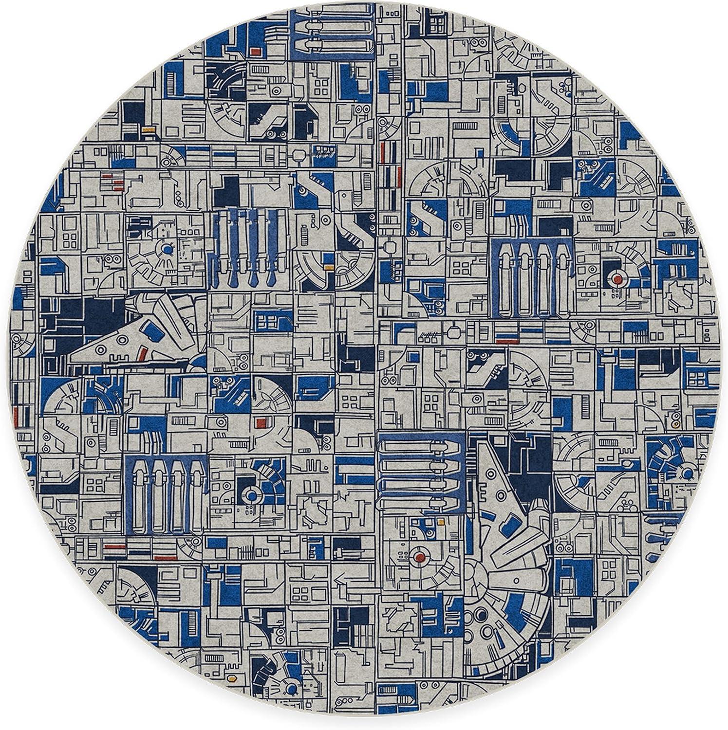 imageRUGGABLE x Star Wars Washable Area Rug Grogu Trellis Ash Grey 3x5 StainResistant NonSlip Small Machine Washable Rugs for Living Room Bedroom Hallway Entryway ampamp Officewith Standard PadSmugglers Geo R2d2 Blue Standard Pad