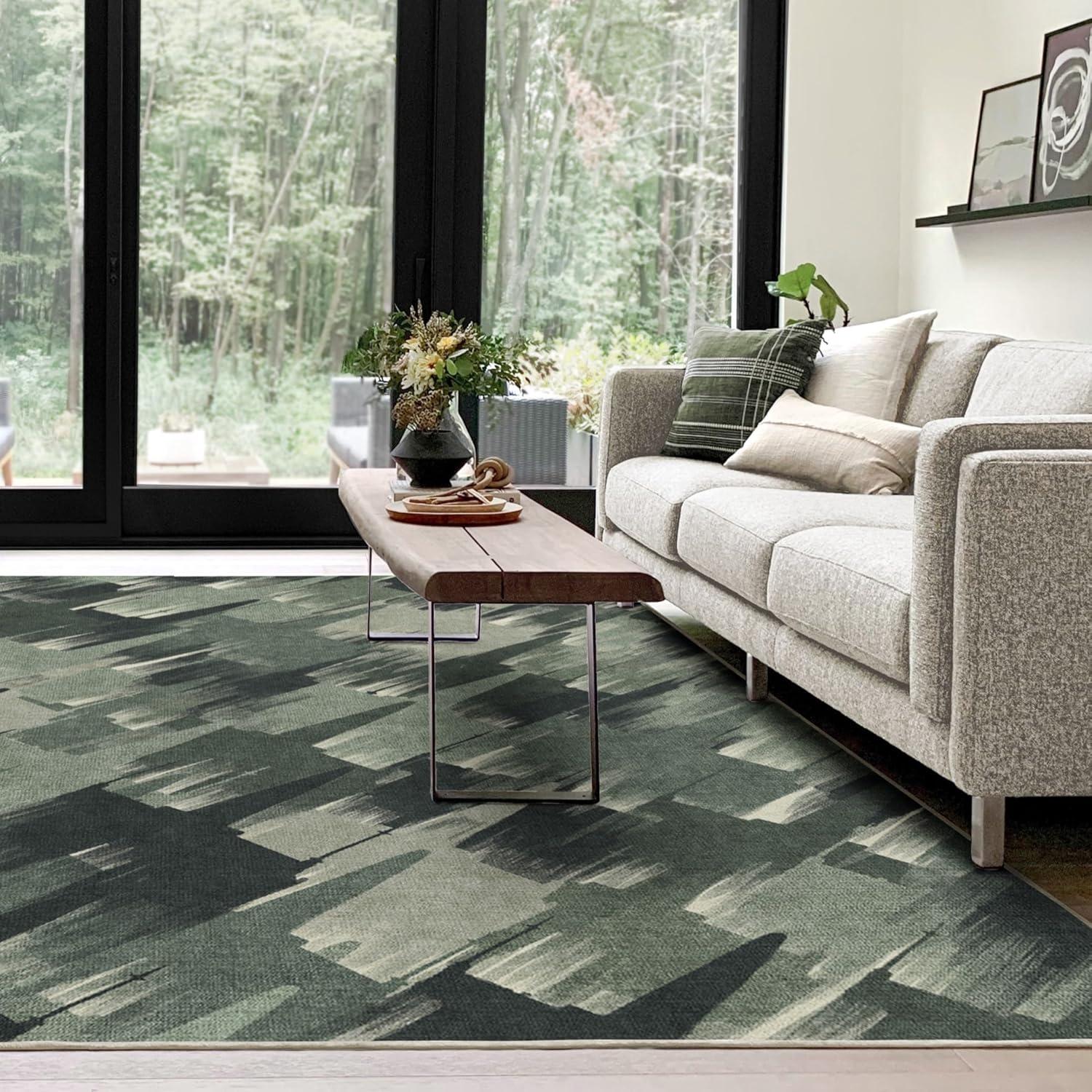 imageRUGGABLE x Star Wars Washable Area Rug Grogu Trellis Ash Grey 3x5 StainResistant NonSlip Small Machine Washable Rugs for Living Room Bedroom Hallway Entryway ampamp Officewith Standard PadC Rogue Squadron Dark Sage Cushioned Pad