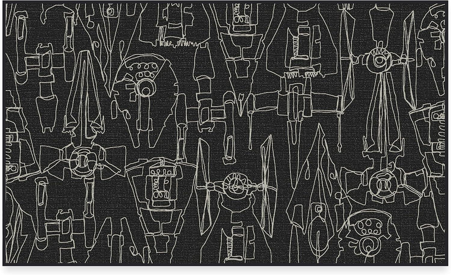 imageRUGGABLE x Star Wars Washable Area Rug Grogu Trellis Ash Grey 3x5 StainResistant NonSlip Small Machine Washable Rugs for Living Room Bedroom Hallway Entryway ampamp Officewith Standard PadArmada Black Cushioned Pad