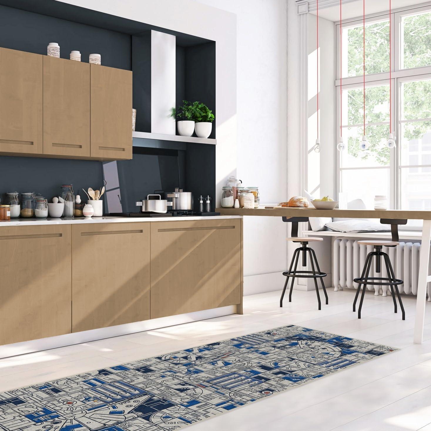 imageRUGGABLE x Star Wars Washable Area Rug Grogu Trellis Ash Grey 3x5 StainResistant NonSlip Small Machine Washable Rugs for Living Room Bedroom Hallway Entryway ampamp Officewith Standard PadSmugglers Geo R2d2 Blue Standard Pad