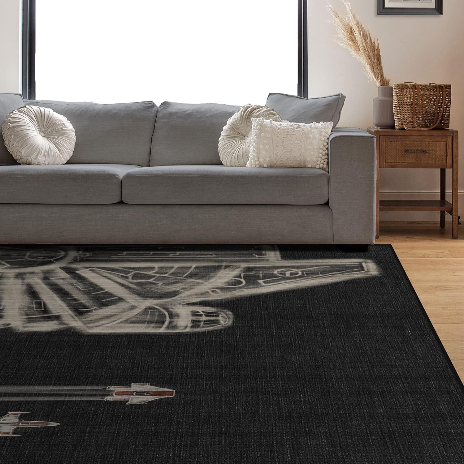imageRUGGABLE x Star Wars Washable Area Rug Grogu Trellis Ash Grey 3x5 StainResistant NonSlip Small Machine Washable Rugs for Living Room Bedroom Hallway Entryway ampamp Officewith Standard PadA the Rebellion Standard Pad