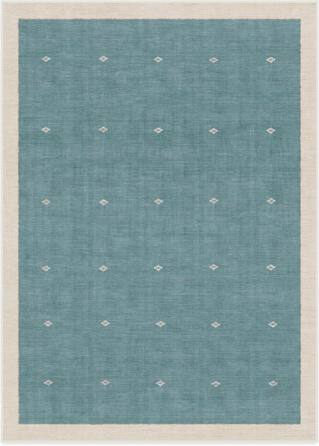 imageRUGGABLE x goop Machine Washable Area Rug Lucia Natural 10x14 StainResistant NonSlip Large Rugs for Living Room Bedroom Hallway Entryway ampamp Officewith Standard PadLuna Soft Teal Standard Pad