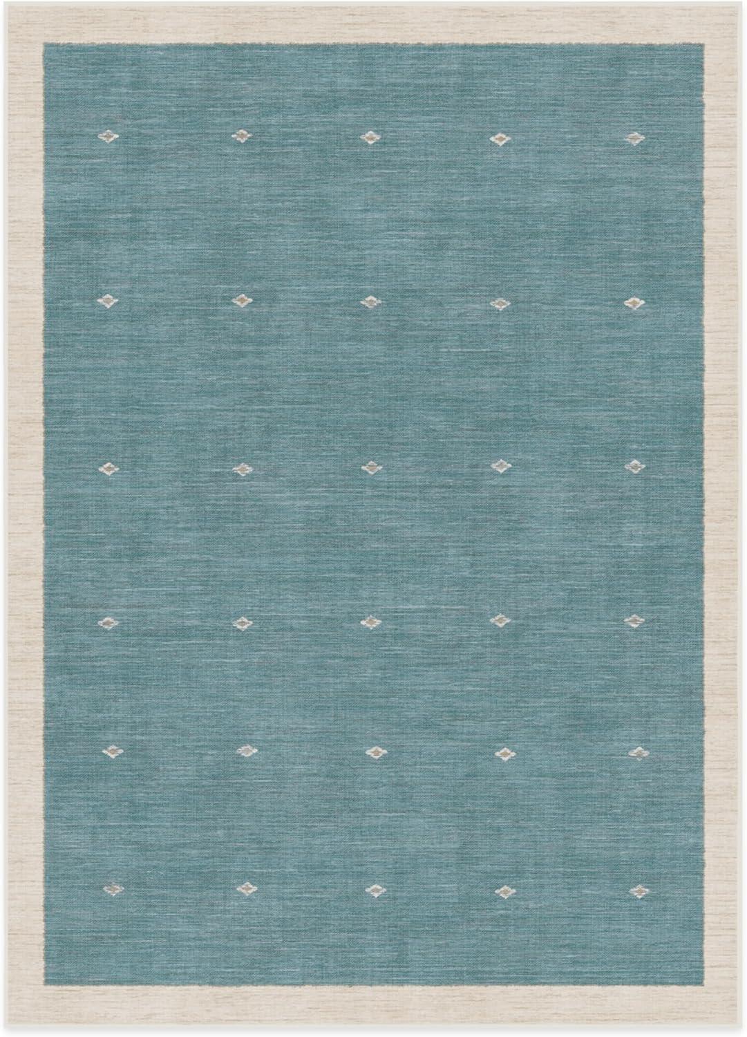 imageRUGGABLE x goop Machine Washable Area Rug Lucia Natural 10x14 StainResistant NonSlip Large Rugs for Living Room Bedroom Hallway Entryway ampamp Officewith Standard PadLuna Soft Teal Standard Pad