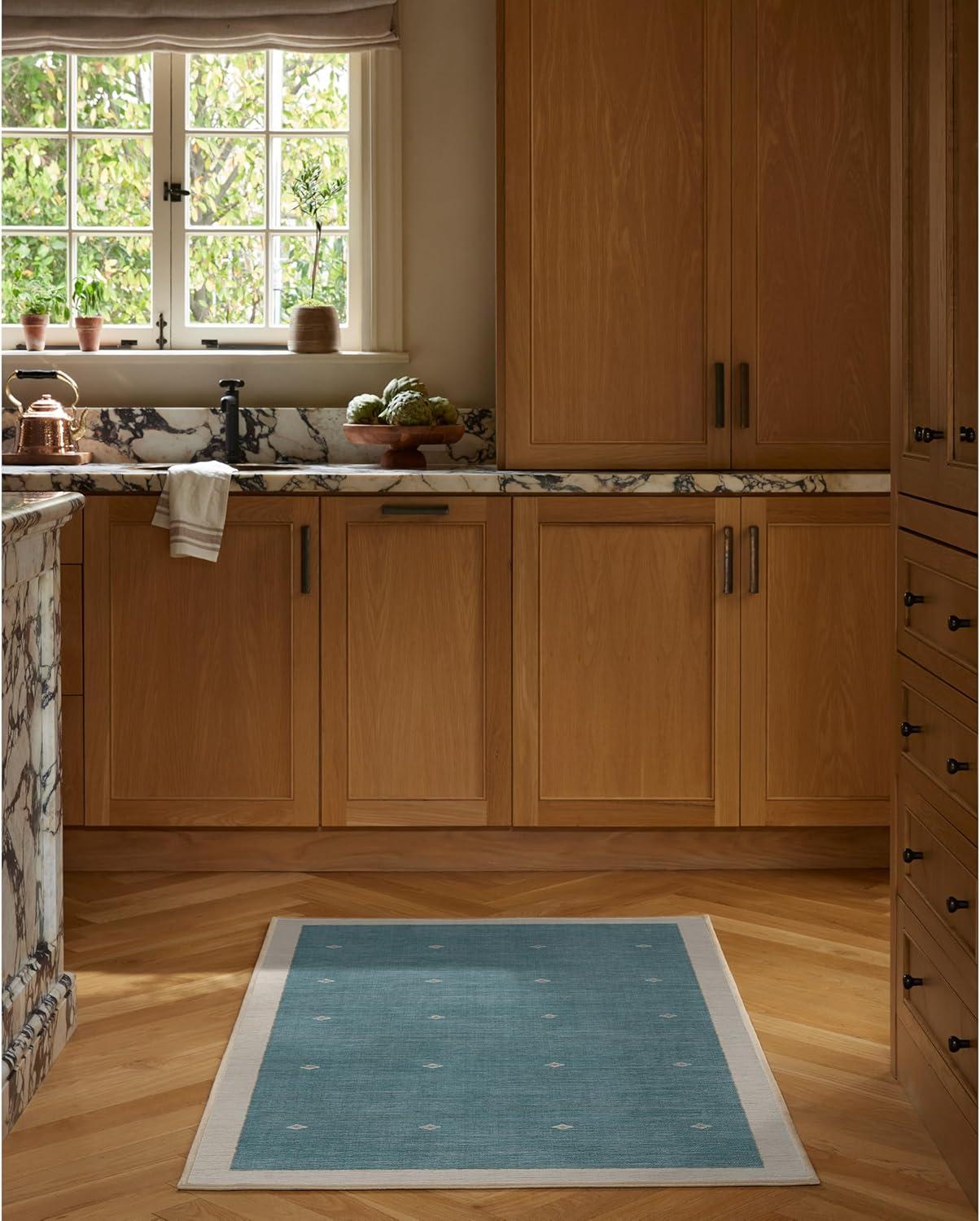 imageRUGGABLE x goop Machine Washable Area Rug Lucia Natural 10x14 StainResistant NonSlip Large Rugs for Living Room Bedroom Hallway Entryway ampamp Officewith Standard PadLuna Soft Teal Cushioned Pad