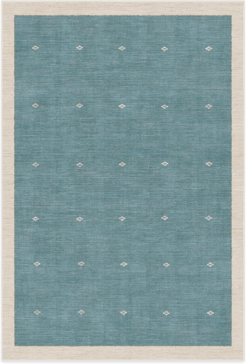 imageRUGGABLE x goop Machine Washable Area Rug Lucia Natural 10x14 StainResistant NonSlip Large Rugs for Living Room Bedroom Hallway Entryway ampamp Officewith Standard PadLuna Soft Teal Standard Pad