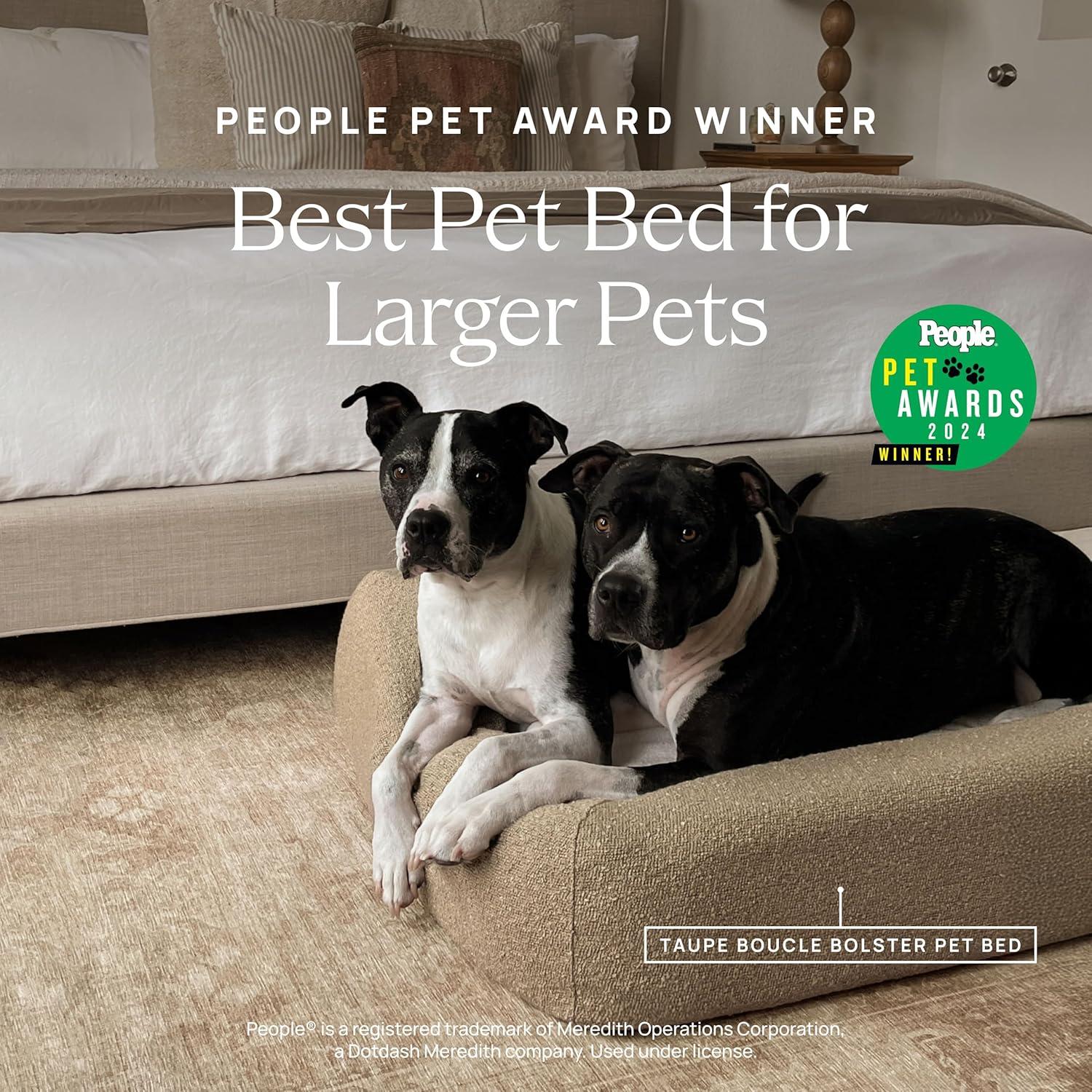 imageRuggable Small Dog Bed Indestructible Washable Waterproof Cover Calming Memory Foam Plush Crate for Dogs 28 inch up to 25lbs Non Slip Couch Premium Donut Bolster Sides Stone GreySage Green Woven