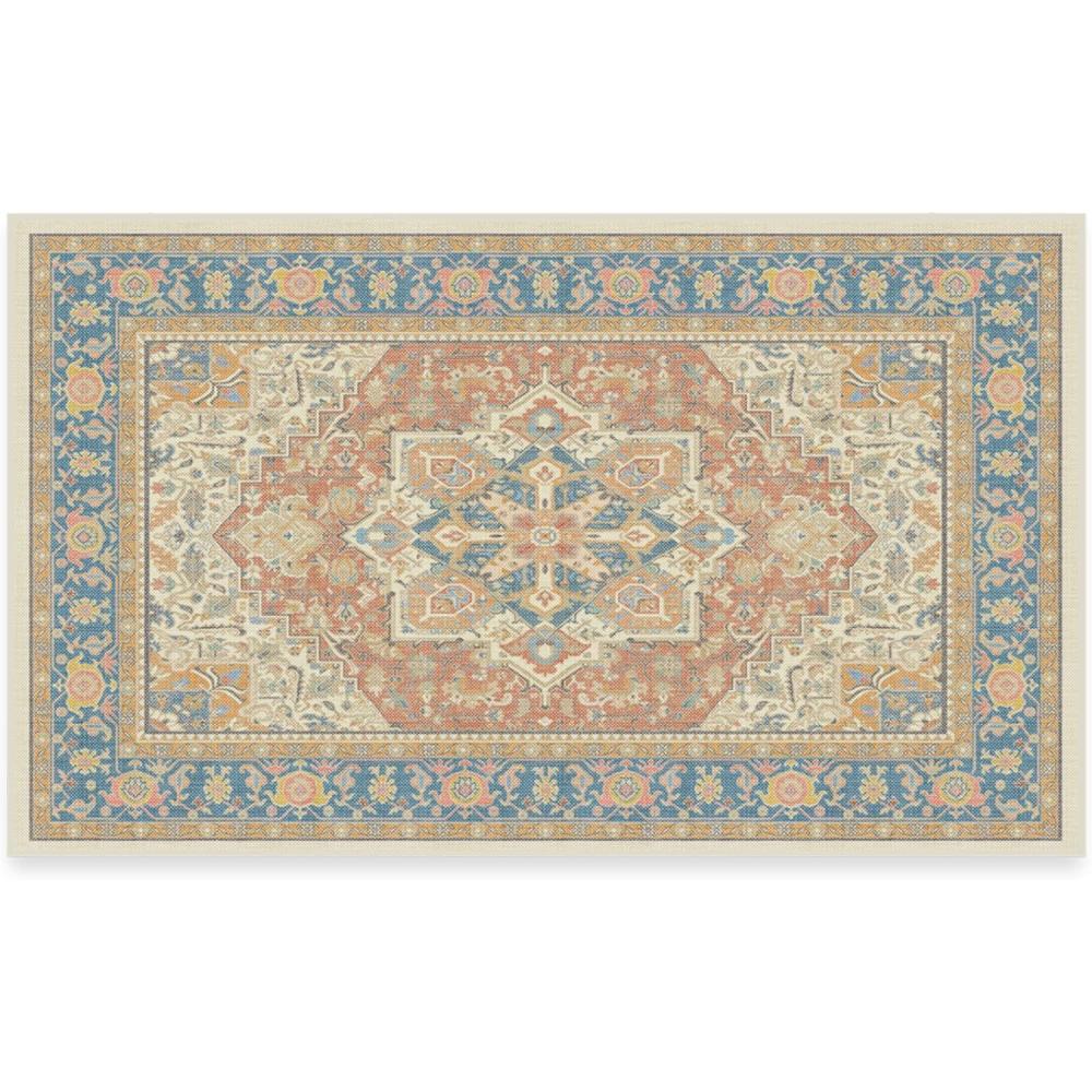 imageRUGGABLE Washable Area Rug Outdoor Allura Copper Sage 5x7 StainResistant NonSlip Medium Machine Washable Rugs for Entryway Patio Balcony Deck ampamp Porchwith Standard PadKamran Sunset Orange Standard Pad