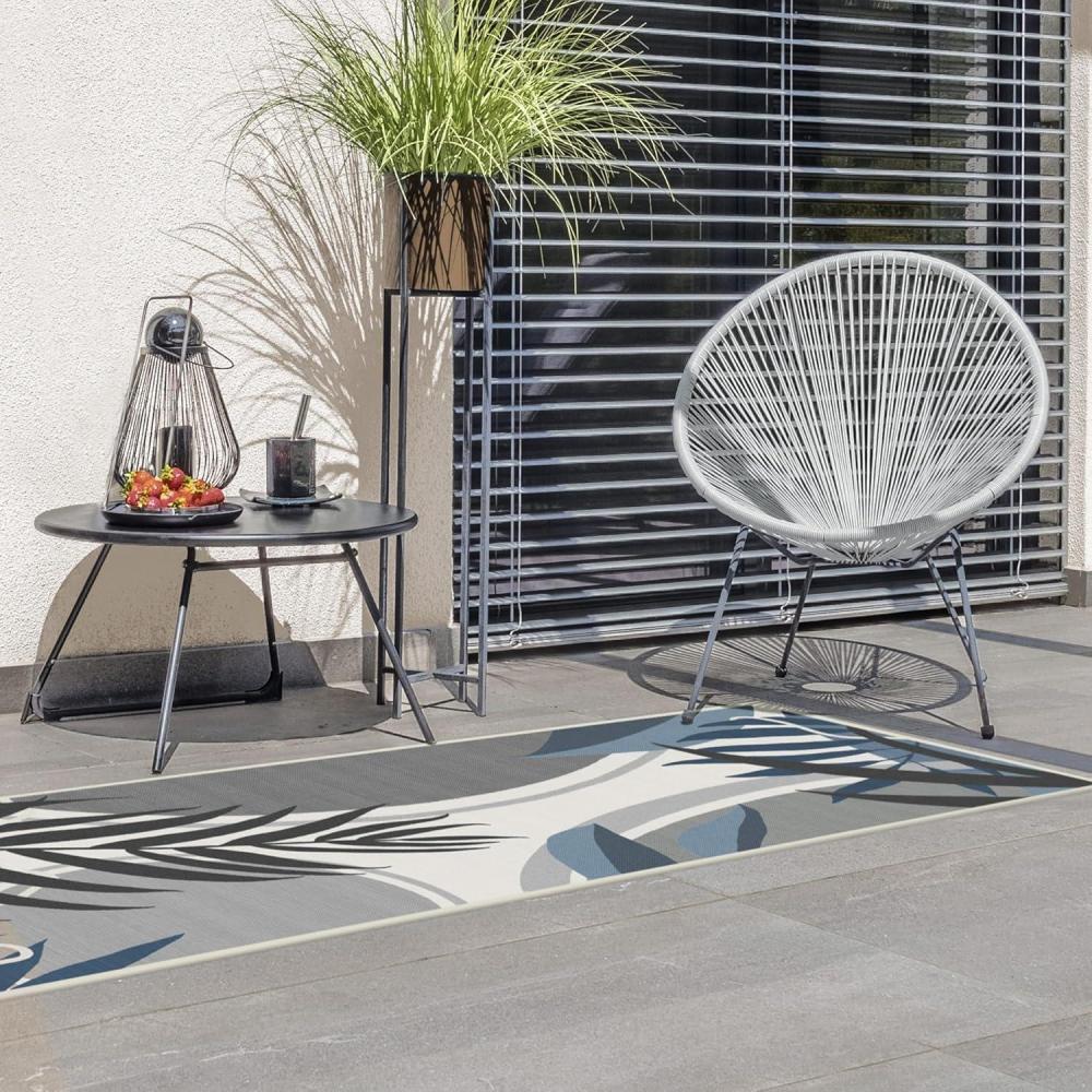 imageRUGGABLE Washable Area Rug Outdoor Watercolor Waves Copper Jade 5x7 StainResistant NonSlip Medium Machine Washable Rugs for Entryway Patio Balcony Deck ampamp Porchwith Standard PadTulum Ivory Blue Standard Pad