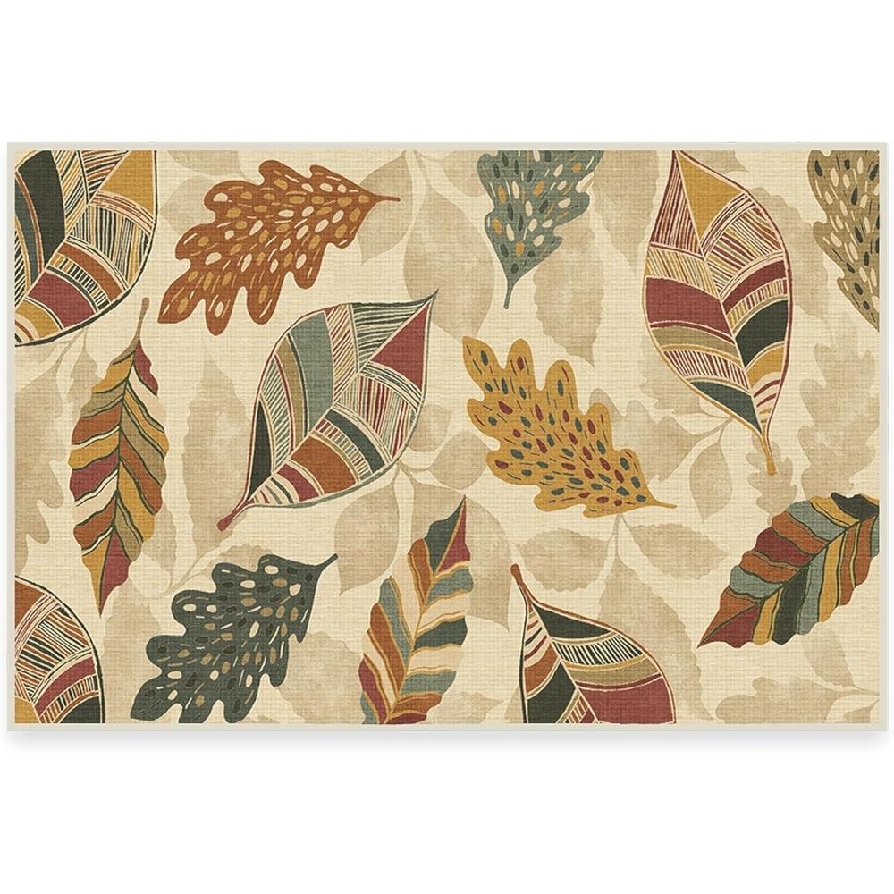 imageRUGGABLE Washable Fall Autumn Area Rug Aurelia Navy Gold 3x5 StainResistant NonSlip Small Machine Washable Rugs for Living Room Bedroom Hallway Entryway ampamp Officewith Standard PadAurelia Amber Cushioned Pad