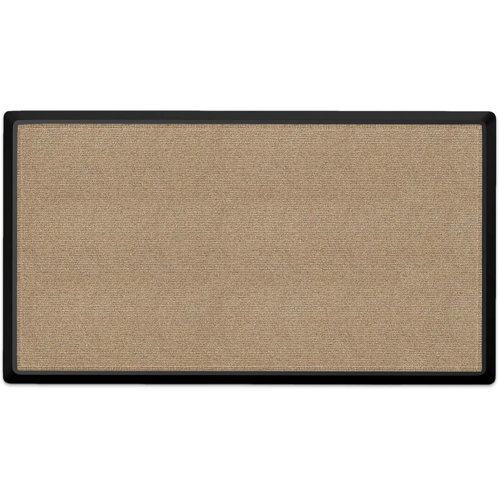 imageRUGGABLE Washable Front Doormat  Welcome 2x3 IndoorOutdoor Doormat  FadeResistant Durable NonSlip  Welcome Mat for Entryway Hallway Bathroom ampamp Decor  with Standard PadLooped Solid Light Coir