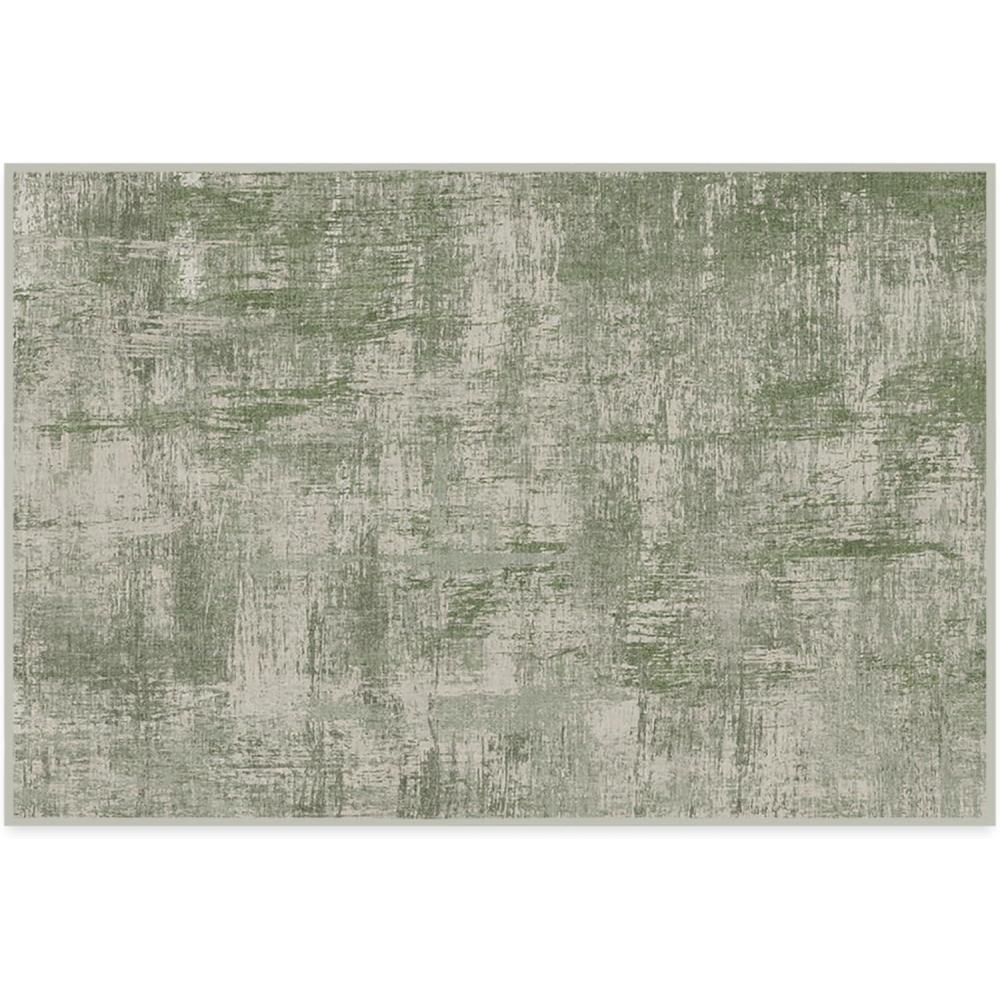 imageRUGGABLE Washable Modern Area Rug Impasto Natural 3x5 StainResistant NonSlip Small Machine Washable Rugs for Living Room Bedroom Hallway Entryway ampamp Officewith Standard PadSage Green Cushioned Pad