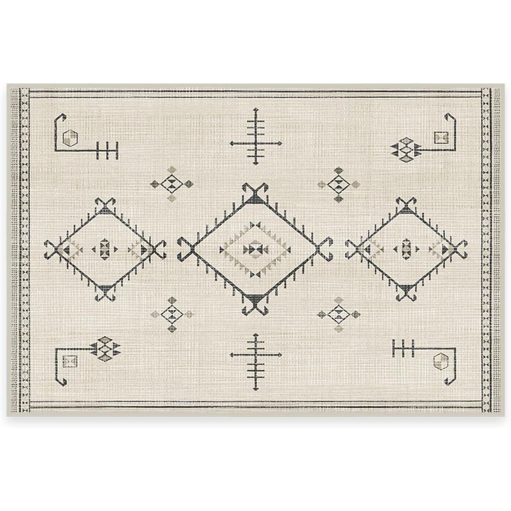 imageRUGGABLE Washable Vintage Area Rug Damali Black ampamp White 3x5 StainResistant NonSlip Small Machine Washable Rugs for Living Room Bedroom Hallway Entryway ampamp Officewith Standard PadBlack White Standard Pad