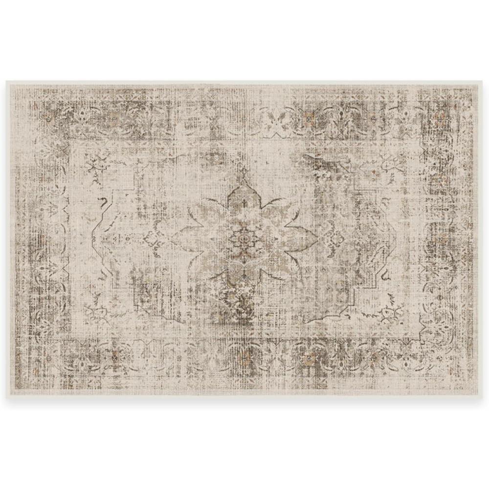 imageRUGGABLE Washable Vintage Area Rug Kamran Hazel 3x5 StainResistant NonSlip Small Machine Washable Rugs for Living Room Bedroom Hallway Entryway ampamp Officewith Standard PadA Hazel Sarrah Cushioned Pad