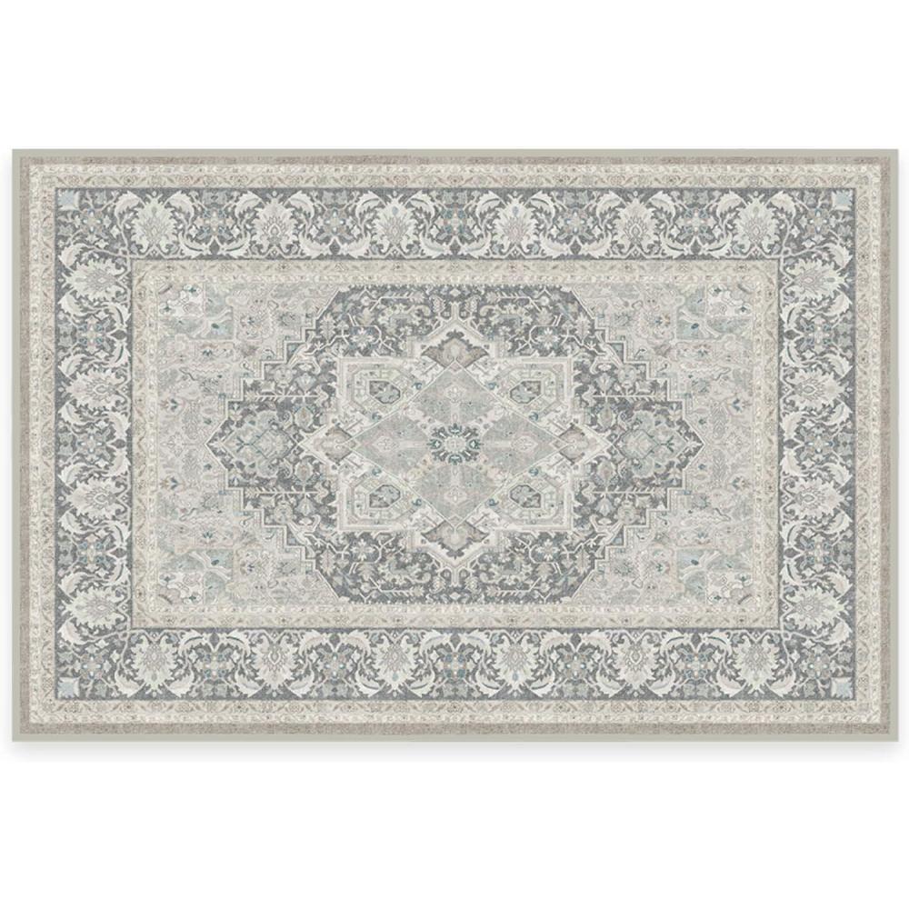 imageRUGGABLE Washable Vintage Runner Rug  Hendesi Heriz Abalone 25x7 StainResistant NonSlip Hallway Runner  Machine Washable Rug for Hallway Entryway Living Room ampamp Kitchenwith Standard PadAbalone  Standard Pad